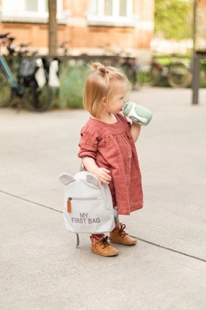 Childhome Plecak dziecięcy My First bag Kanwas Szara