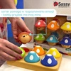 Sassy Psotne grzybki sorter dla dzieci – zabawka edukacyjna 12 mies.+
