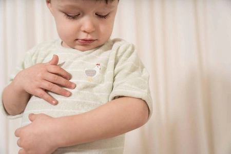 Little Dutch T-shirt frotte z krótkim rękawem Farm Green Stripes - 104 CL24021023