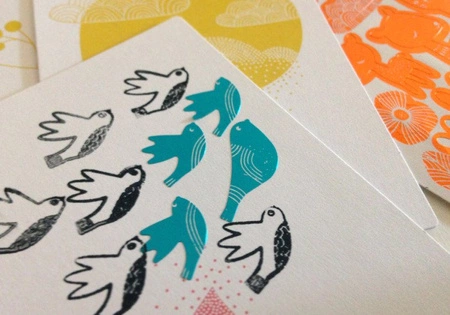 Karty ozdobne z pieczątkami