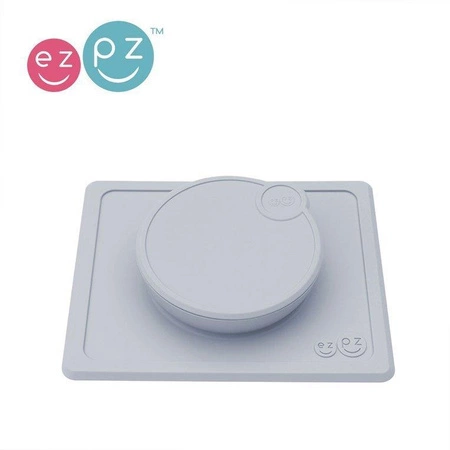 EZPZ Silikonowa pokrywka do miseczki Mini Bowl pastelowa szarość