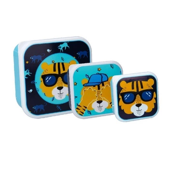 Snack box śniadaniówka 3w1 PRET Tiger Blue