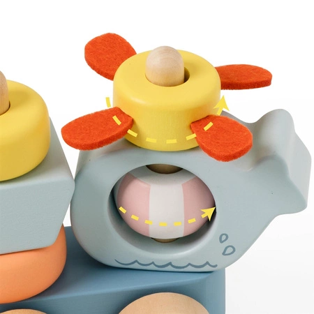 CLASSIC WORLD Montessori Kolejka Ocean Drewniana Układanka