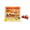 Drewniana farma z otwieranym dachem i figurkami 2+, Janod
