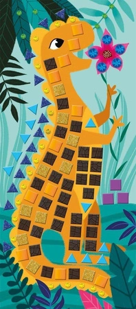 Zestaw kreatywny Mozaika Dinozaury 4+, Janod