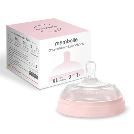 Mombella Smoczek do Butelki Antykolkowej Breast Shape XL Old Rose