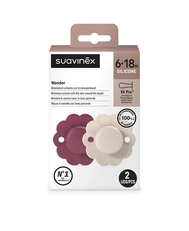 Suavinex Smoczek fizjologiczny sx pro wonder 6-18m mist lavender/pale mauve