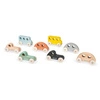 Drewniane pojazdy Sweet Cocoon, opakowanie zbiorcze 8 sztuk (3 modele: 3+3+2), Janod