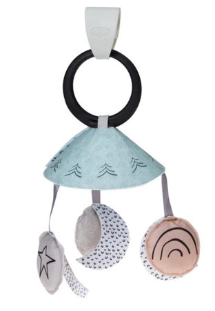 Gimnastyka/mata edukacyjna z pałąkami Decor czarno-biała