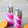 Termobutelka z ustnikiem niekapkiem 260 ml, różowa swirl, Pura