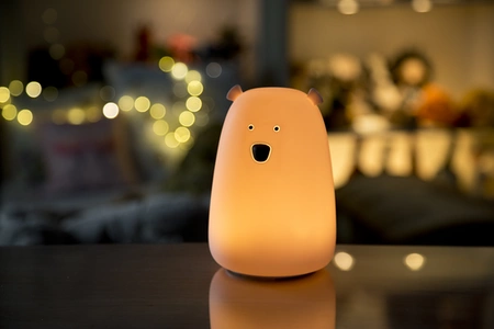 Miś Duży Lampka Silikonowa Różowa Rabbit&Friends