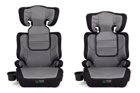 Fotelik samochodowy dla dzieci 2w1 podkładka i-SIZE wzrost 100-150 cm uchwyt na napoje ECOTOYS