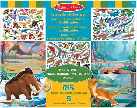 Naklejki wielokrotnego użytku PREHISTORIA MEGA ZESTAW 19341 Melissa & Doug