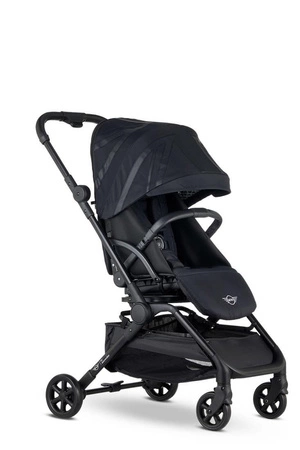 MINI by Easywalker Buggy TURN Kompaktowy wózek spacerowy z obrotowym siedziskiem 360° Oxford Black (z osłoną przeciwdeszczową w zestawie)