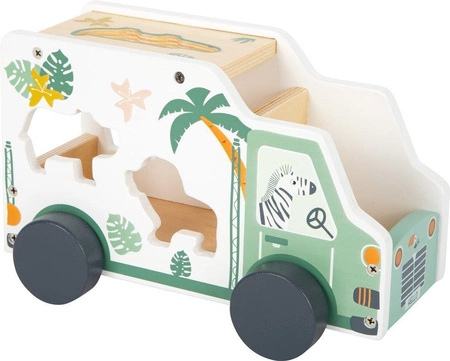 Drewniane auto sortowanie Safari 11700-Small Foot, zabawki motoryczne