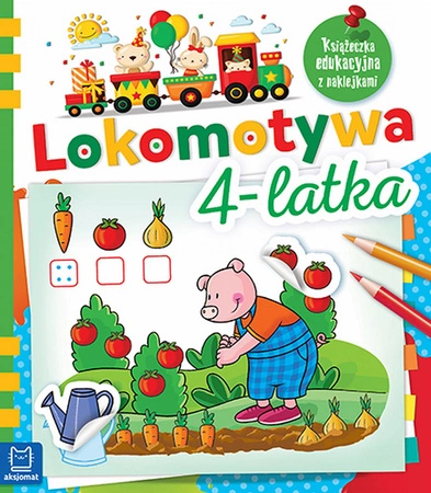 Lokomotywa 4-latka książeczka edukacyjna z naklejkami
