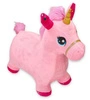 Różowy jednorożec do skakania - z pokrowcem i pompką