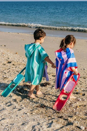 QUUT Dwustronne poncho kąpielowe dla dzieci Cherry Red