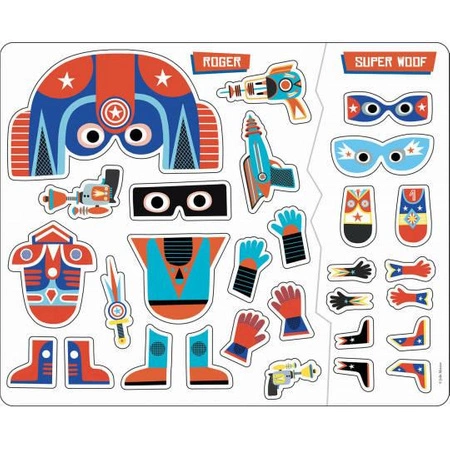 Auzou Zestaw 200 naklejek Super bohaterowie z planszami 99168