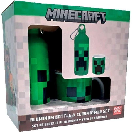Zestaw Minecraft: butelka wielokrotnego użytku plus kubek