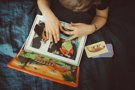 Magnetyczna układanka Dinozaury Magnetibook, Janod