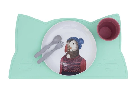 Silikonowa podkładka Kotek We Might Be Tiny - Minty Green