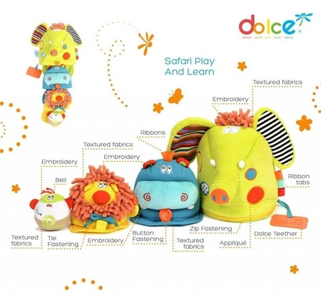 Zabawka sensoryczna 4w1, Safari, Dolce