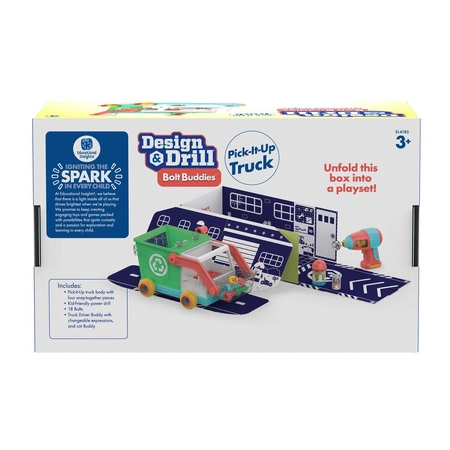 Ciężarówka do złożenia, Wkrętarka dla dzieci, Zestaw edukacyjny - Design & Drill