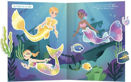 Auzou Zeszyt kreatywny 500 naklejek Syrenki 24841