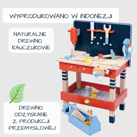 Drewniany warsztat, stolik, Tender Leaf Toys