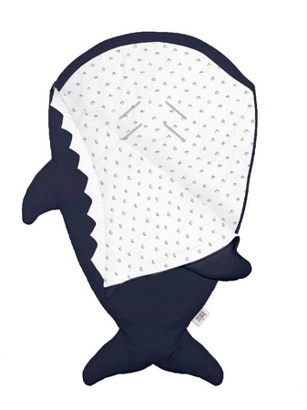 Baby Bites Śpiworek Shark (1-18 m) Boats Navy Blue