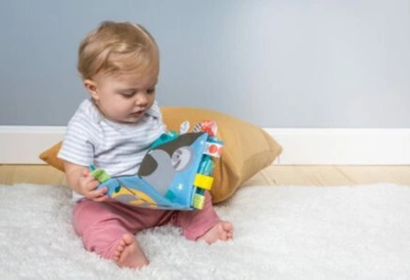 Mary Meyer Miękka Książeczka Sensoryczna z Metkami Leniwiec