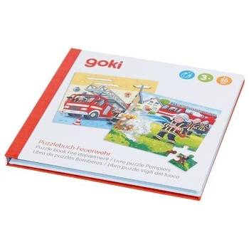 Książka z magnetycznymi puzzlami Straż pożarna 57385-Goki