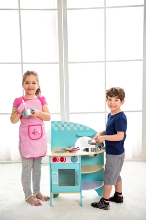 Kuchnia Dla Dzieci Drewniana Niebieska Classic World