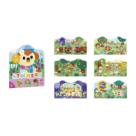 Janod Książeczka do wyklejania z naklejkami Ogród 18m+