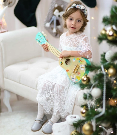 TOOKY TOY Drewniane Ukulele Gitara dla Dzieci 3+