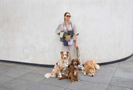 PALOPA Torebka saszetka na smakołyki dla psa Karl pale khaki M