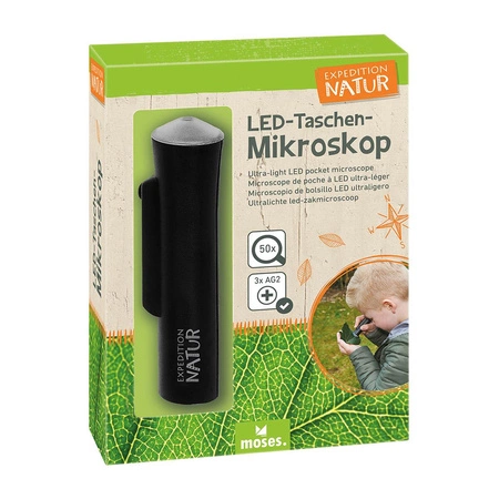 Kieszonkowy Mikroskop z podświetleniem Led, 50x