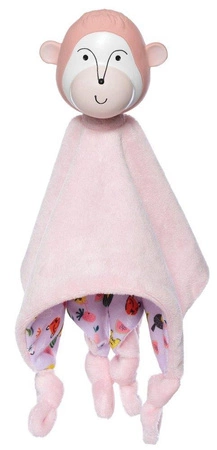 DouDou kocyk przytulanka gryzak Małpka 217630-Manhattan Toy, zabawki dla niemowląt