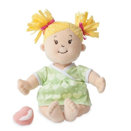 Pluszowa lalka dla dzieci, Blondyneczka w sukience w serduszka, Baby Stella, 152410-Manhattan Toy, lalki dla dziewczynek