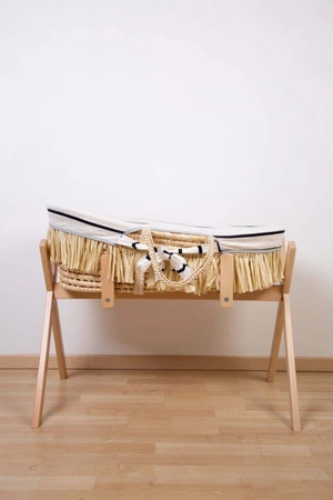 Childhome Kosz mojżesza Boho z materacykiem + Pokrowiec Jersey Marin