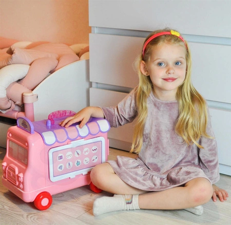 WOOPIE Przenośna Toaletka dla Dziewczynki 2w1 Walizka Bus 36 el.