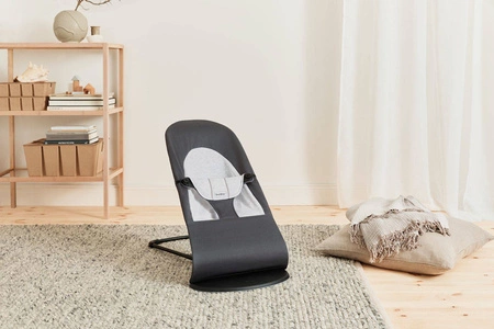 BABYBJORN - leżaczek BALANCE SOFT COTTON/JERSEY - Szary / Szary