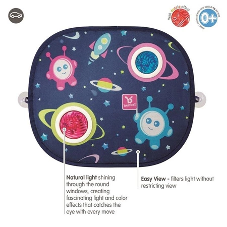 Benbat Zasłonka przeciwsłoneczna na szybę - 2szt Space