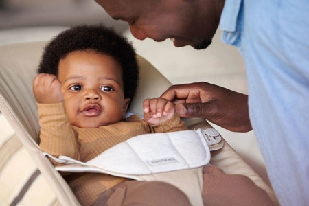 BABYBJORN - leżaczek BALANCE SOFT COTTON/JERSEY - Beż/Szary