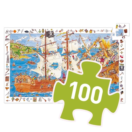 Puzzle obserwacja PIRACI - 100 el.DJ07506