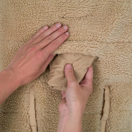 Lodger Wielofunkcyjny otulacz śpiworek z polaru beżowy Teddy Beige