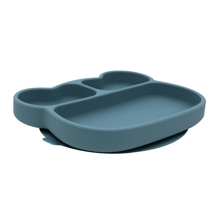 Silikonowy talerzyk z przyssawką Miś We Might Be Tiny - Blue Dusk