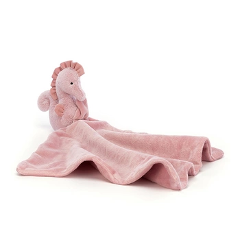 JellyCat Konik Morski Szmatka Przytulanka Pudrowy Róż 34 cm