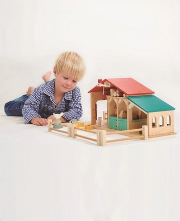 Drewniane figurki do zabawy - farma z zwierzątkami, Tender Leaf Toys